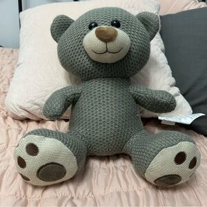 Spark Create Imagine Knit Plush Bear, Brown-Gray Soft